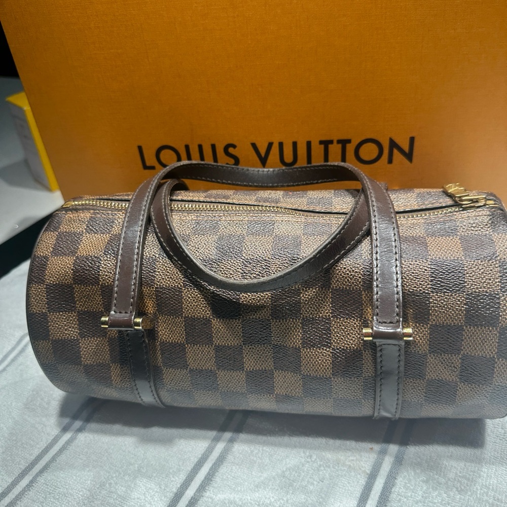 Louis Vuitton Damier Ebene Papillon 30 shoulder Bag Satchel DC: SP0003 Leather